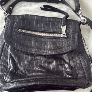 Black bag with short and long strap